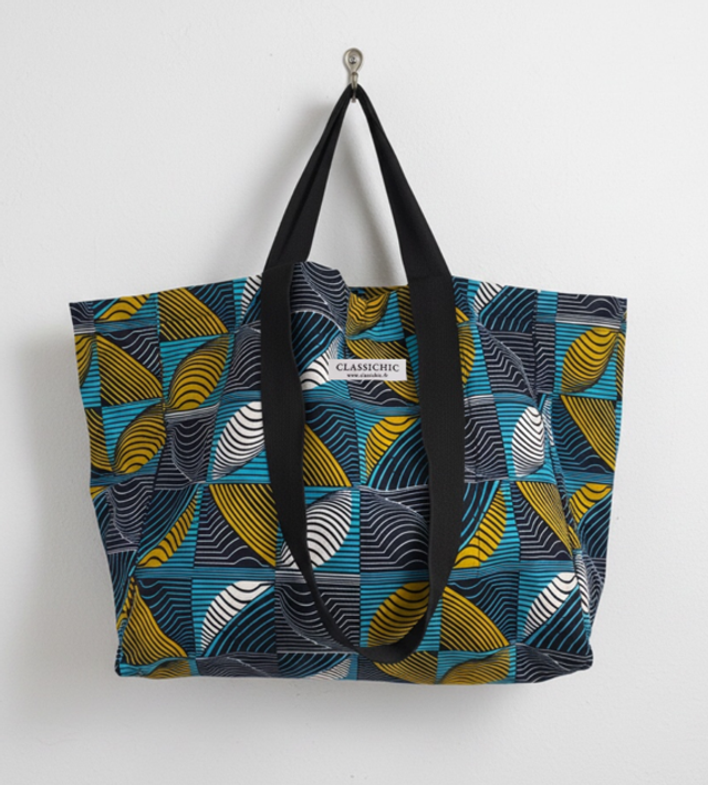 Sac caba léger en tissu wax